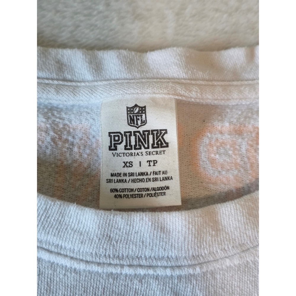 PINK Victoria's Secret Green Bay Packers Sequin Sweatshirt Grey Green XS RARE - Picture 9 of 9